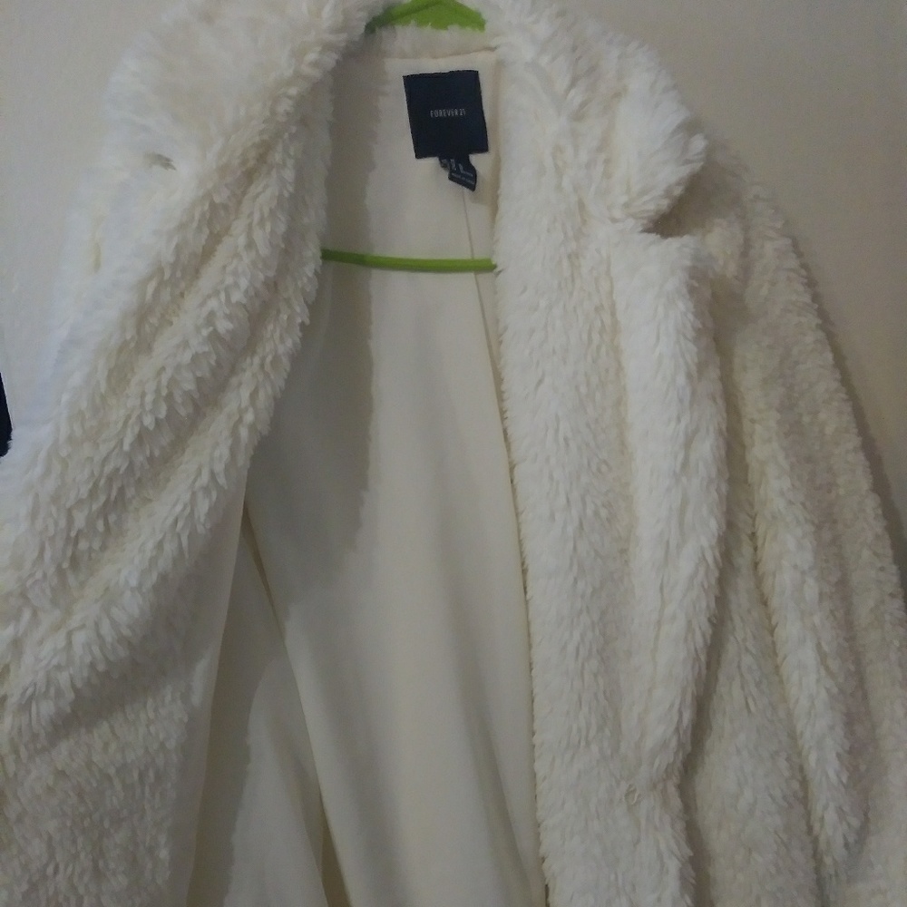 Long White Fancy Coat